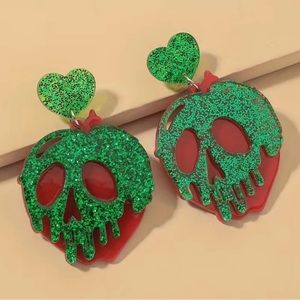 Evil Queen apple earrings